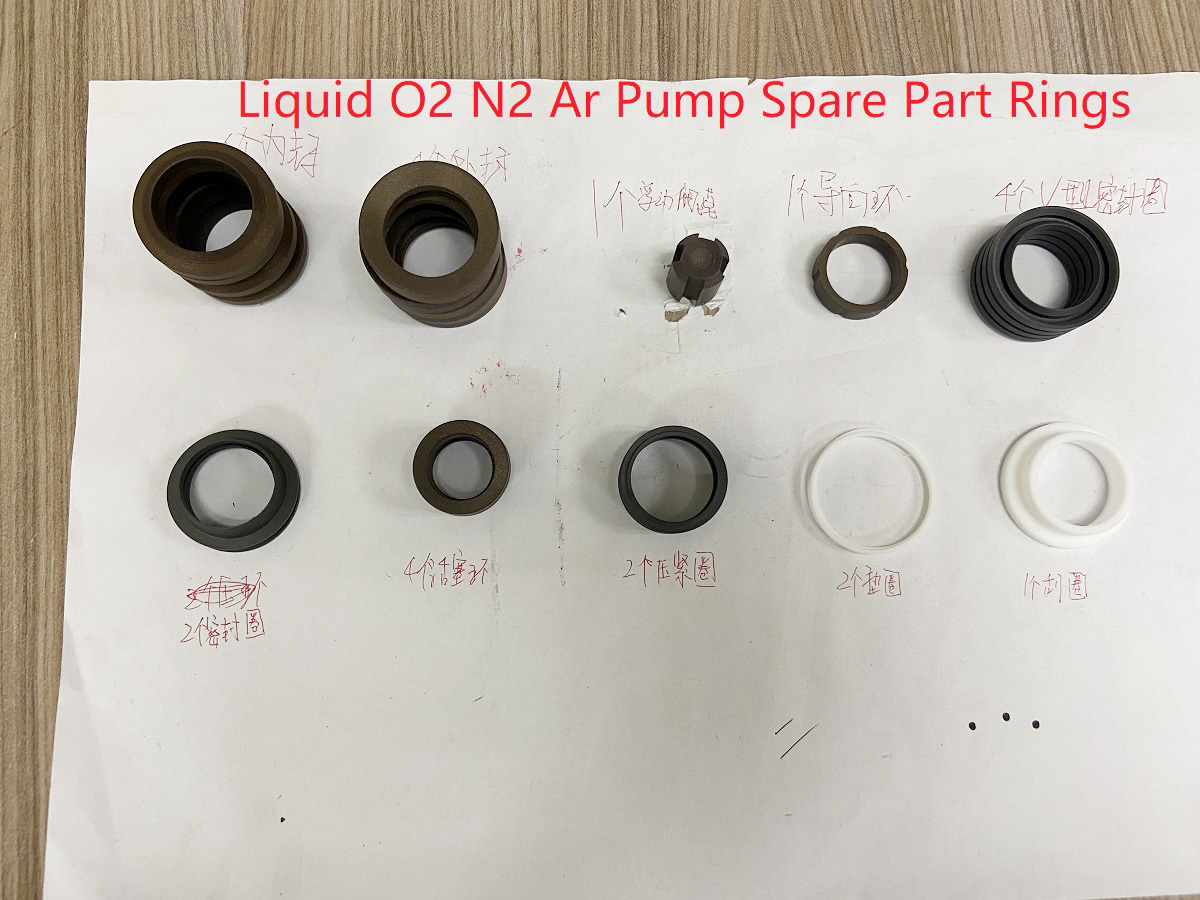 Anneaux de pièces de rechange pour pompe O2 N2 Ar à 3 liquides